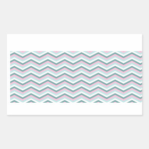Sticker Rectangulaire Motif de Chevron de brume d'océan