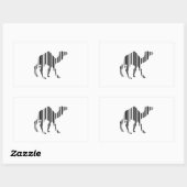 Sticker Rectangulaire Motif de code barre de chameau (Feuille)