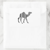 Sticker Rectangulaire Motif de code barre de chameau (Sac)