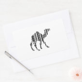 Sticker Rectangulaire Motif de code barre de chameau (Enveloppe)
