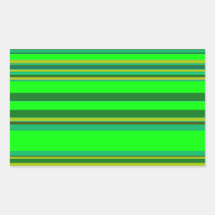 Sticker Rectangulaire Motif de concepteur Customisé de bande verte color