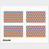 Sticker Rectangulaire Motif de cube coloré (Feuille)