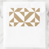 Sticker Rectangulaire Motif de cube géométrique Brown (Sac)