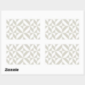 Sticker Rectangulaire Motif de cube géométrique gris moyen (Feuille)