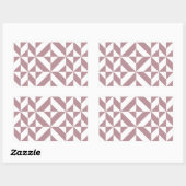 Sticker Rectangulaire Motif de cube géométrique Mauve foncé (Feuille)