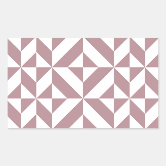 Sticker Rectangulaire Motif de cube géométrique Mauve foncé (Devant)