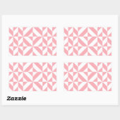 Sticker Rectangulaire Motif de cube géométrique Melon rose (Feuille)
