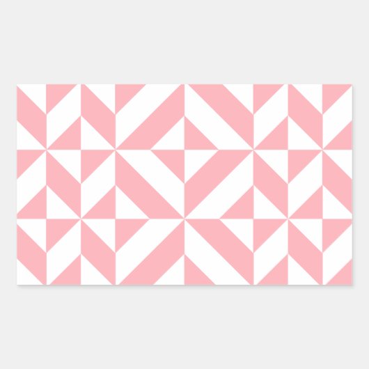 Sticker Rectangulaire Motif de cube géométrique Melon rose (Devant)