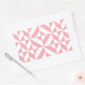 Sticker Rectangulaire Motif de cube géométrique Melon rose (Enveloppe)
