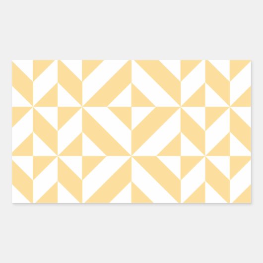 Sticker Rectangulaire Motif de cube géométrique Pale Melon (Devant)