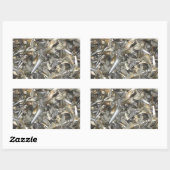 Sticker Rectangulaire Motif de dents de requin fossile (Feuille)