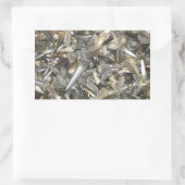 Sticker Rectangulaire Motif de dents de requin fossile (Sac)