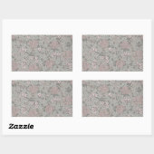 Sticker Rectangulaire Motif de fleur de jasmin de William Morris (Feuille)