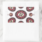 Sticker Rectangulaire Motif de fleurs Mandala (Sac)