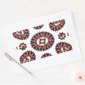 Sticker Rectangulaire Motif de fleurs Mandala (Enveloppe)