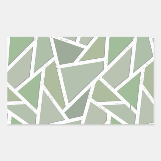 Sticker Rectangulaire Motif de mosaïque vert olive (Devant)