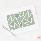 Sticker Rectangulaire Motif de mosaïque vert olive (Enveloppe)