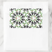 Sticker Rectangulaire Motif de Noël Caniche (Sac)