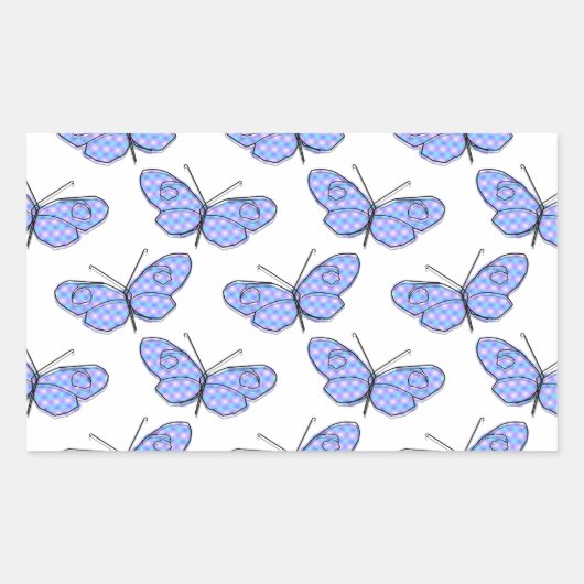 Sticker Rectangulaire Motif de papillon cosmique (Devant)