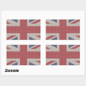 Sticker Rectangulaire Motif de pêche du pavillon Union Jack (Feuille)