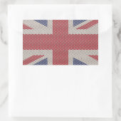 Sticker Rectangulaire Motif de pêche du pavillon Union Jack (Sac)