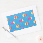 Sticker Rectangulaire Motif de poissons (Enveloppe)