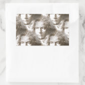 Sticker Rectangulaire Motif de portrait Beethoven (Sac)