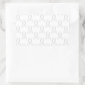 Sticker Rectangulaire Motif de ruban blanc (Sac)