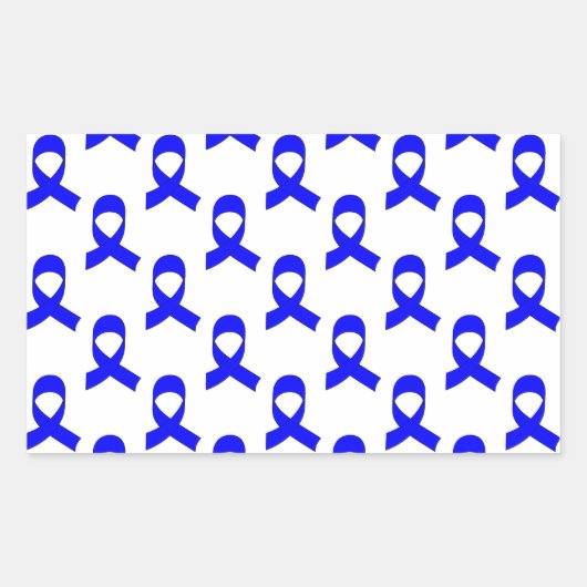 Sticker Rectangulaire Motif de ruban bleu (Devant)