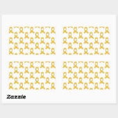 Sticker Rectangulaire Motif de ruban d'or (Feuille)
