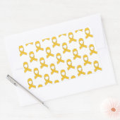 Sticker Rectangulaire Motif de ruban d'or (Enveloppe)