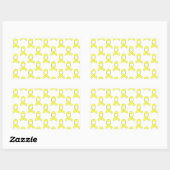 Sticker Rectangulaire Motif de ruban jaune (Feuille)