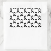 Sticker Rectangulaire Motif de ruban noir (Sac)
