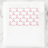 Sticker Rectangulaire Motif de ruban rose (Sac)