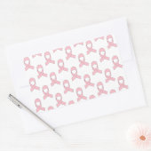 Sticker Rectangulaire Motif de ruban rose (Enveloppe)