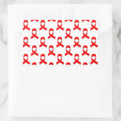 Sticker Rectangulaire Motif de ruban rouge (Sac)