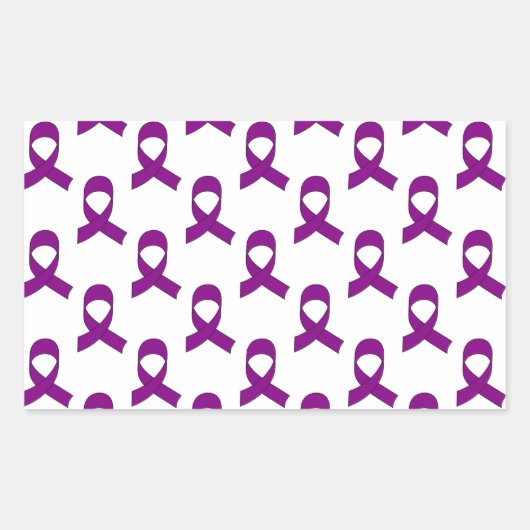 Sticker Rectangulaire Motif de ruban violet (Devant)