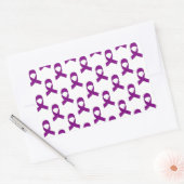 Sticker Rectangulaire Motif de ruban violet (Enveloppe)