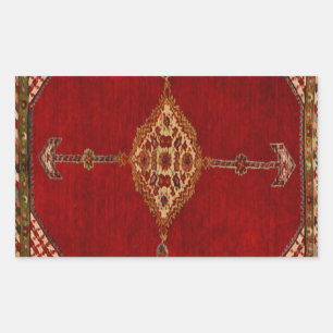 Sticker Rectangulaire Motif de tapis persan