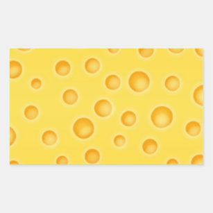 Sticker Rectangulaire Motif de texture de Cheezy de fromage suisse