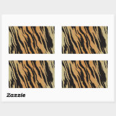 Sticker Rectangulaire Motif de tigre (Feuille)