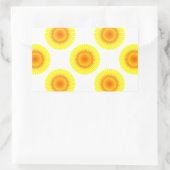 Sticker Rectangulaire Motif de tournesol personnalisé (Sac)