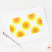 Sticker Rectangulaire Motif de tournesol personnalisé (Enveloppe)