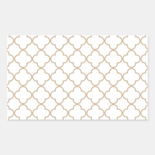 Sticker Rectangulaire Motif de trèfle 1 sable (Devant)