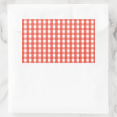 Sticker Rectangulaire Motif de vérification En vichy rouge (Sac)