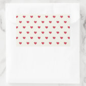 Sticker Rectangulaire Motif des Coeurs rouges mignons (Sac)