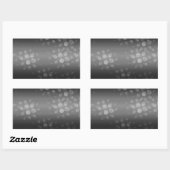 Sticker Rectangulaire Motif des éclats pointus - Noir, Gris, Blanc (Feuille)