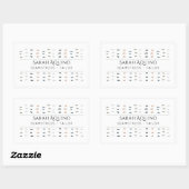 Sticker Rectangulaire Motif des pointes de main sur mesure Seamstress (Feuille)