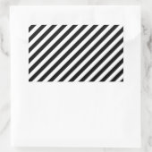 Sticker Rectangulaire Motif Diagonal Noir Et Blanc (Sac)