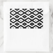 Sticker Rectangulaire Motif diamant noir et blanc (Sac)